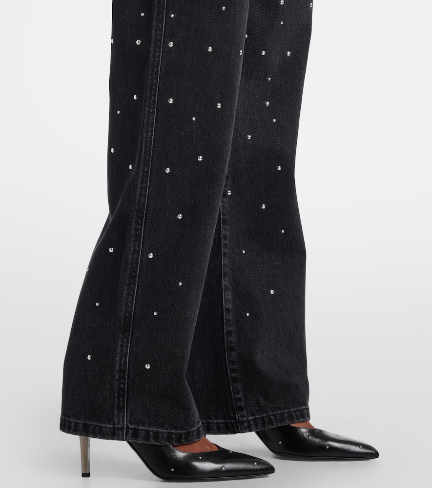 Embellished straight jeans
