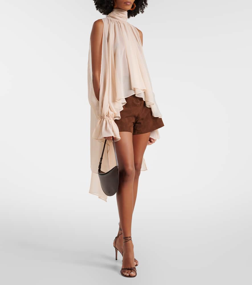 Asymmetric georgette blouse