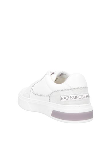 Ea7 Man Sneakers White Size 11 Cow leather, Polyamide, Polyester, Polyurethane coated