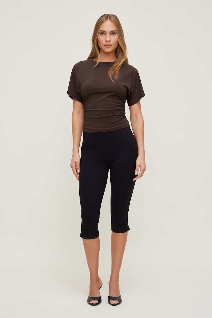 Andrea Jersey T Shirt - Brown - Women Clothing