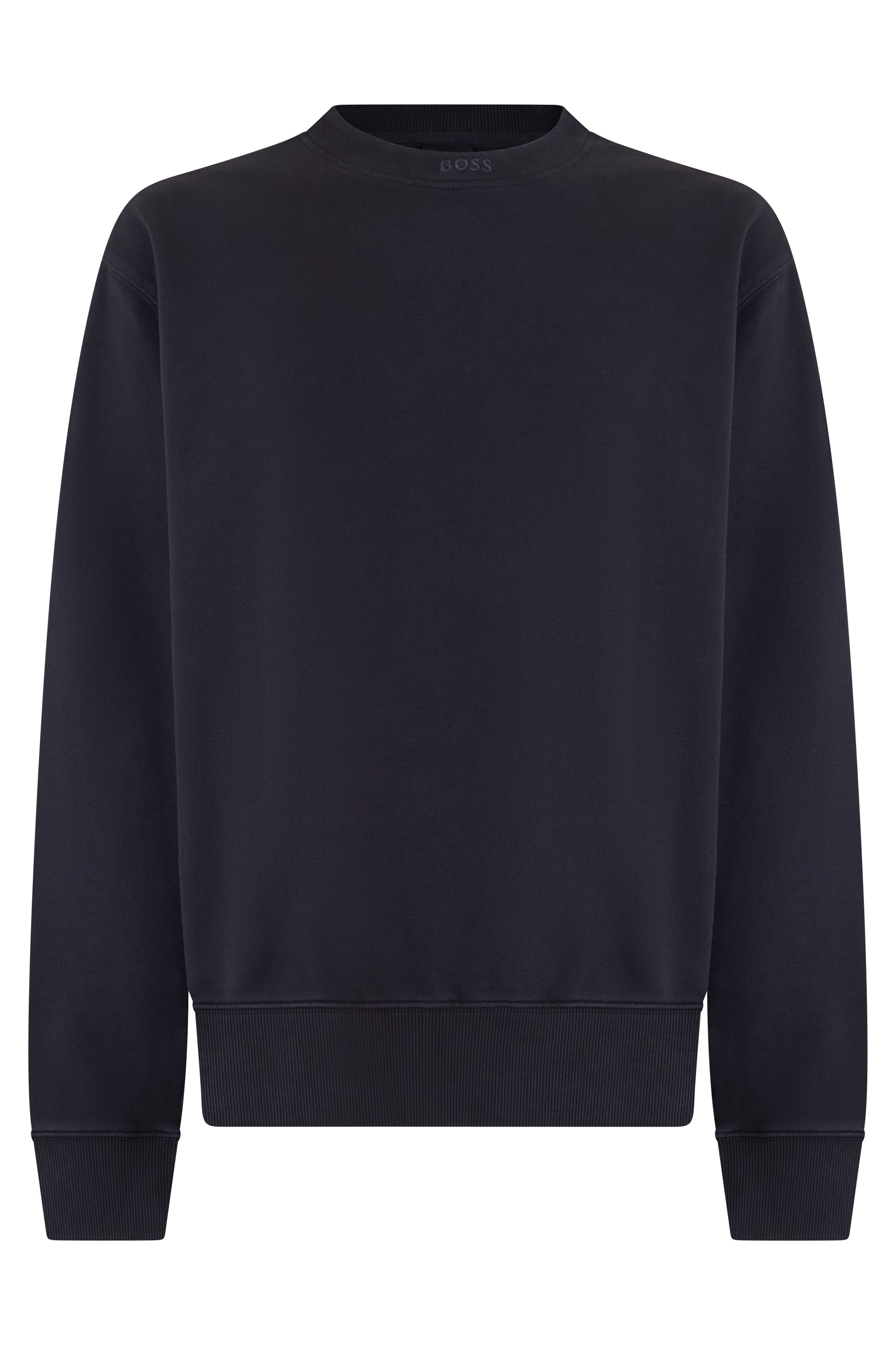 Cotton Embroidered Logo Sweatshirt — Black