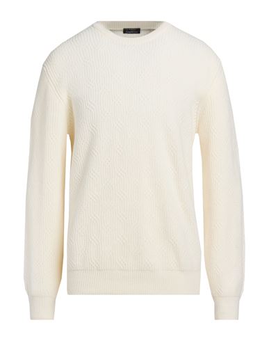 Man Sweater Cream Size 44 Virgin Wool