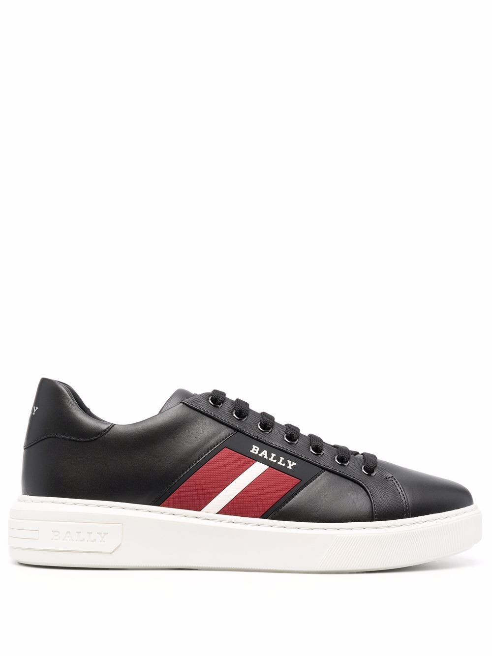 Mylton low-top leather sneakers - Black