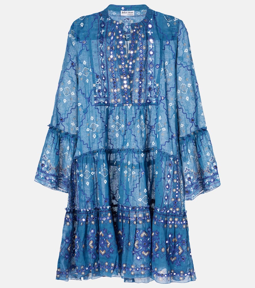 Juliet Dunn Printed cotton minidress
