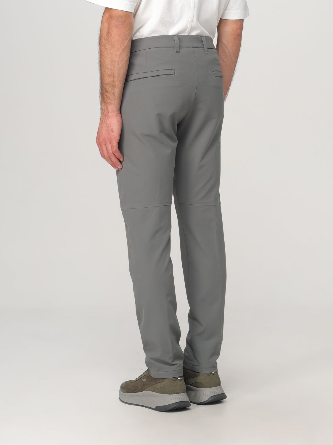 Logo-patch tapered trousers - Black