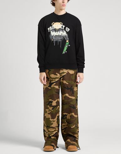 Man Sweatshirt Black Size S Cotton