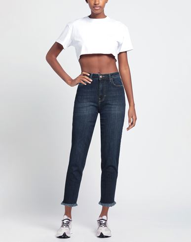 Woman Jeans Blue Size 25 Cotton, Elastane