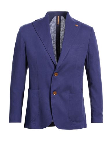 Roberto P Luxury Man Blazer Purple Size 36 Linen, Viscose