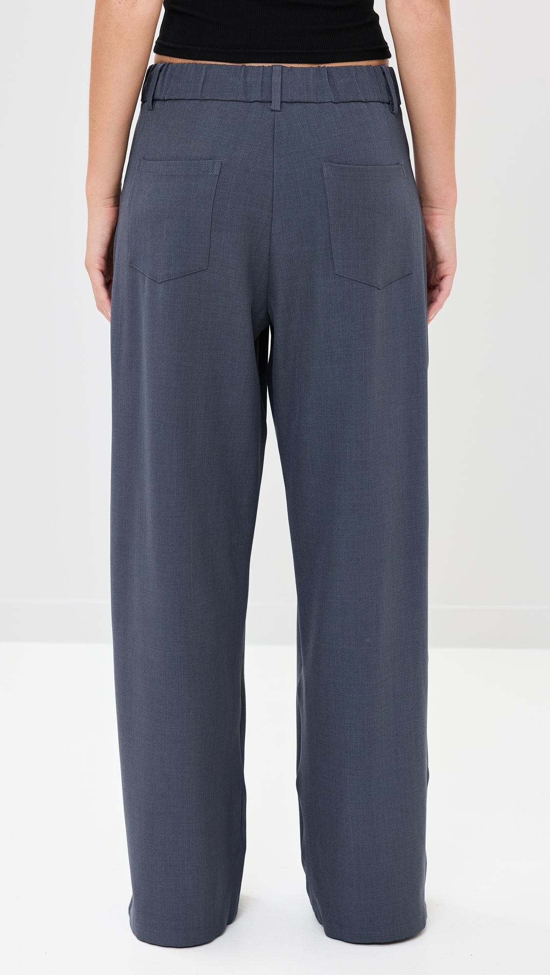 Slouch Tie Up Pants Slate
