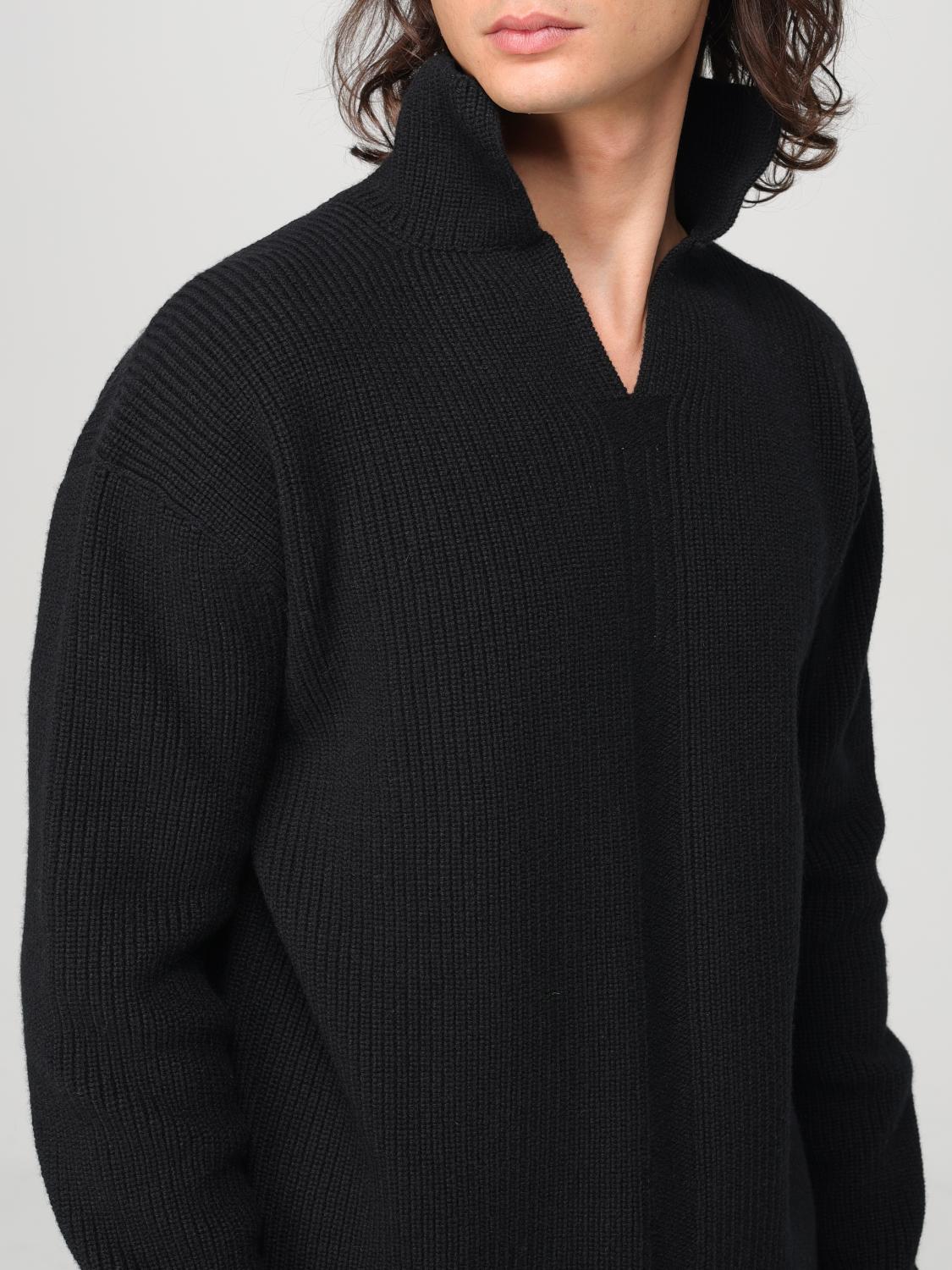 High-neck wool jumper - Black