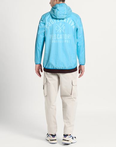 Man Jacket Sky blue Size L Cotton