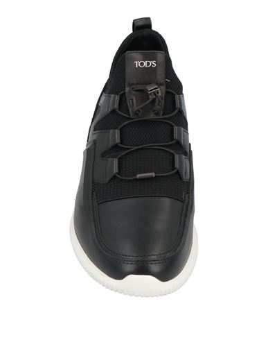 Tod's No_code Man Sneakers Black Size 12 Calfskin, Textile fibers