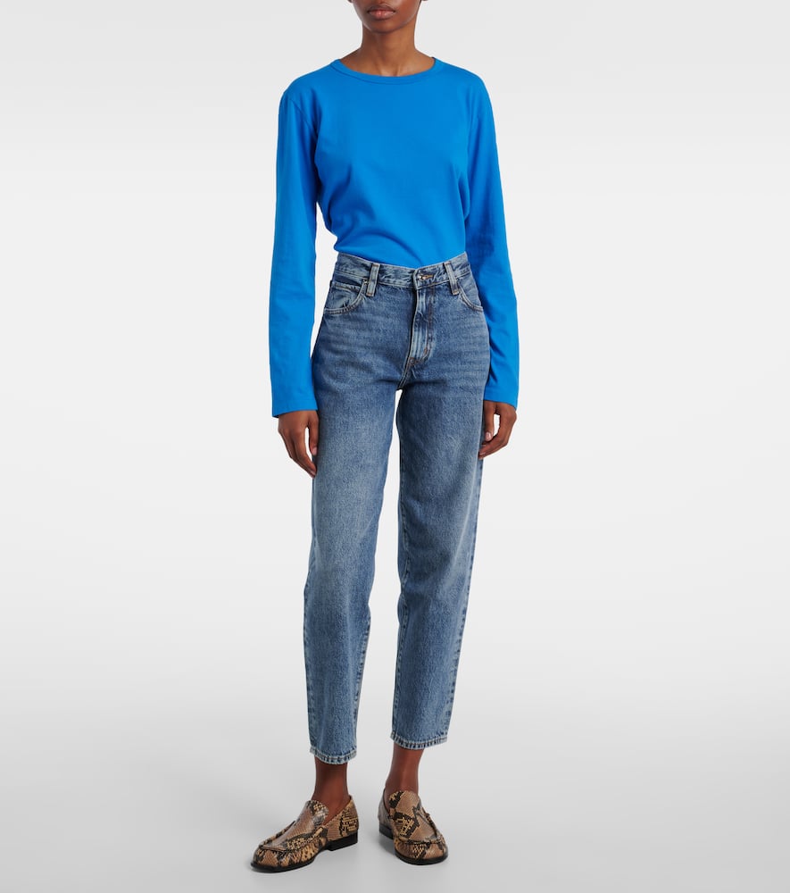 Candle mid-rise barrel-leg jeans