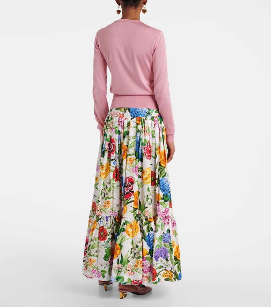 Floral-appliqué sweater