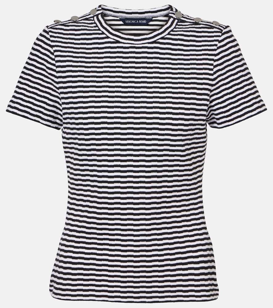 Draya striped cotton-blend T-shirt