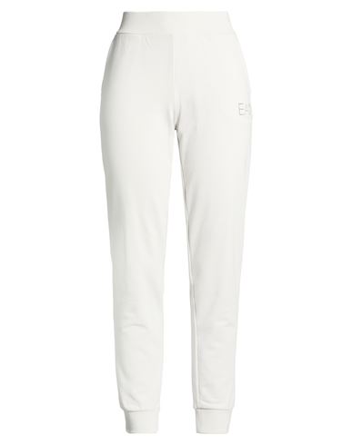 Woman Pants Light grey Size L Cotton, Elastane