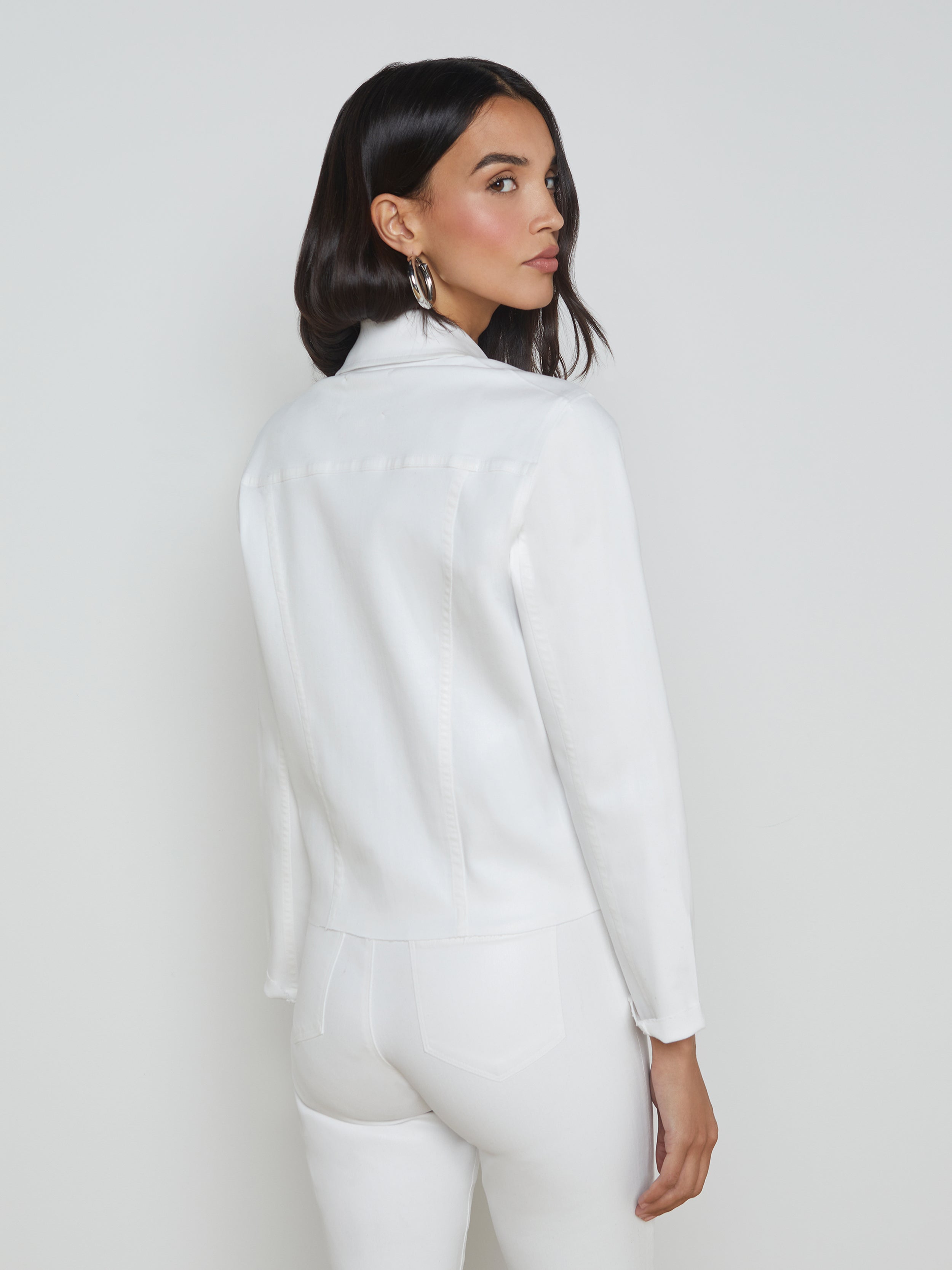Janelle Coated Denim Jacket In Blanc Coated