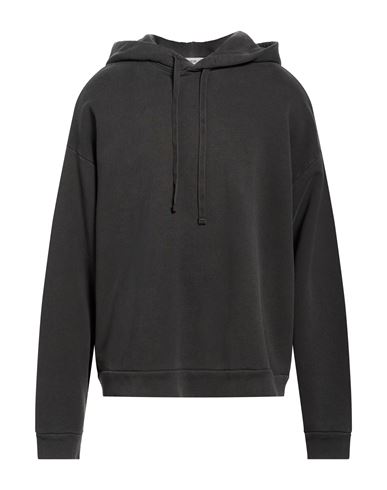 Man Sweatshirt Charcoal Size L Cotton, Polyester