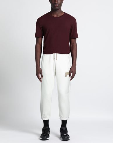 Yes London Man Pants White Size XL Cotton, Polyester, Elastane