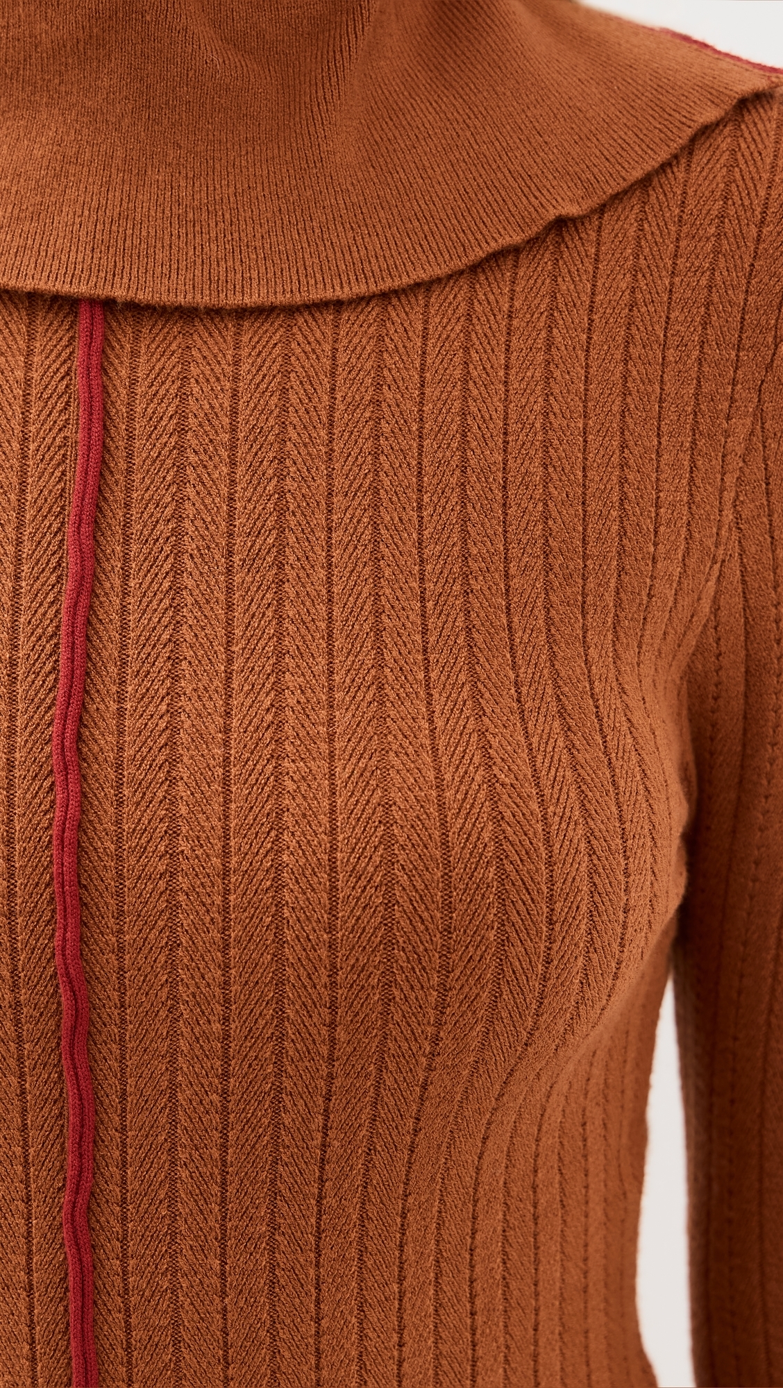 Walt Roll Neck Knit Tee Roasted Pecan