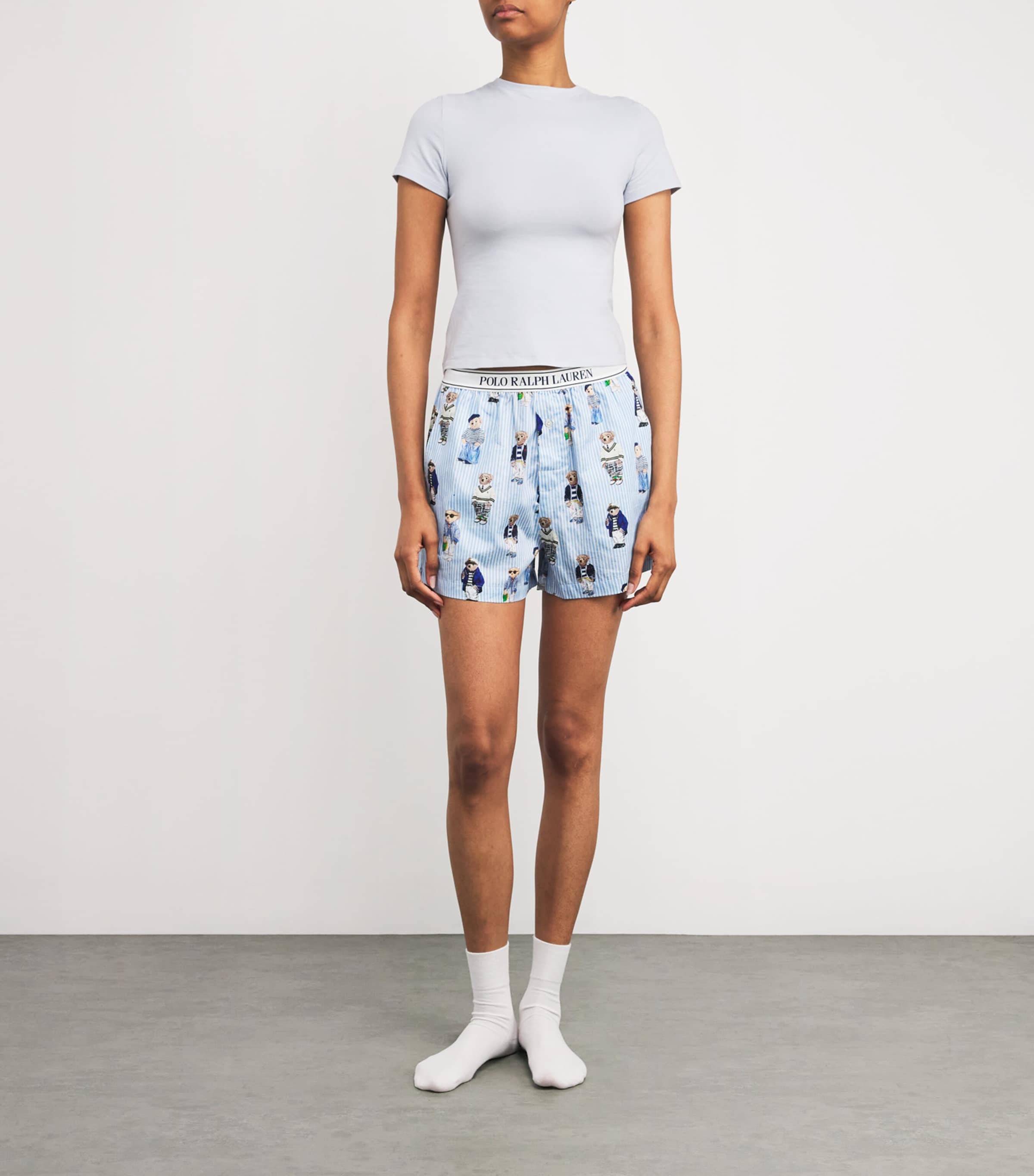 Stripe Polo Bear Pyjama Shorts