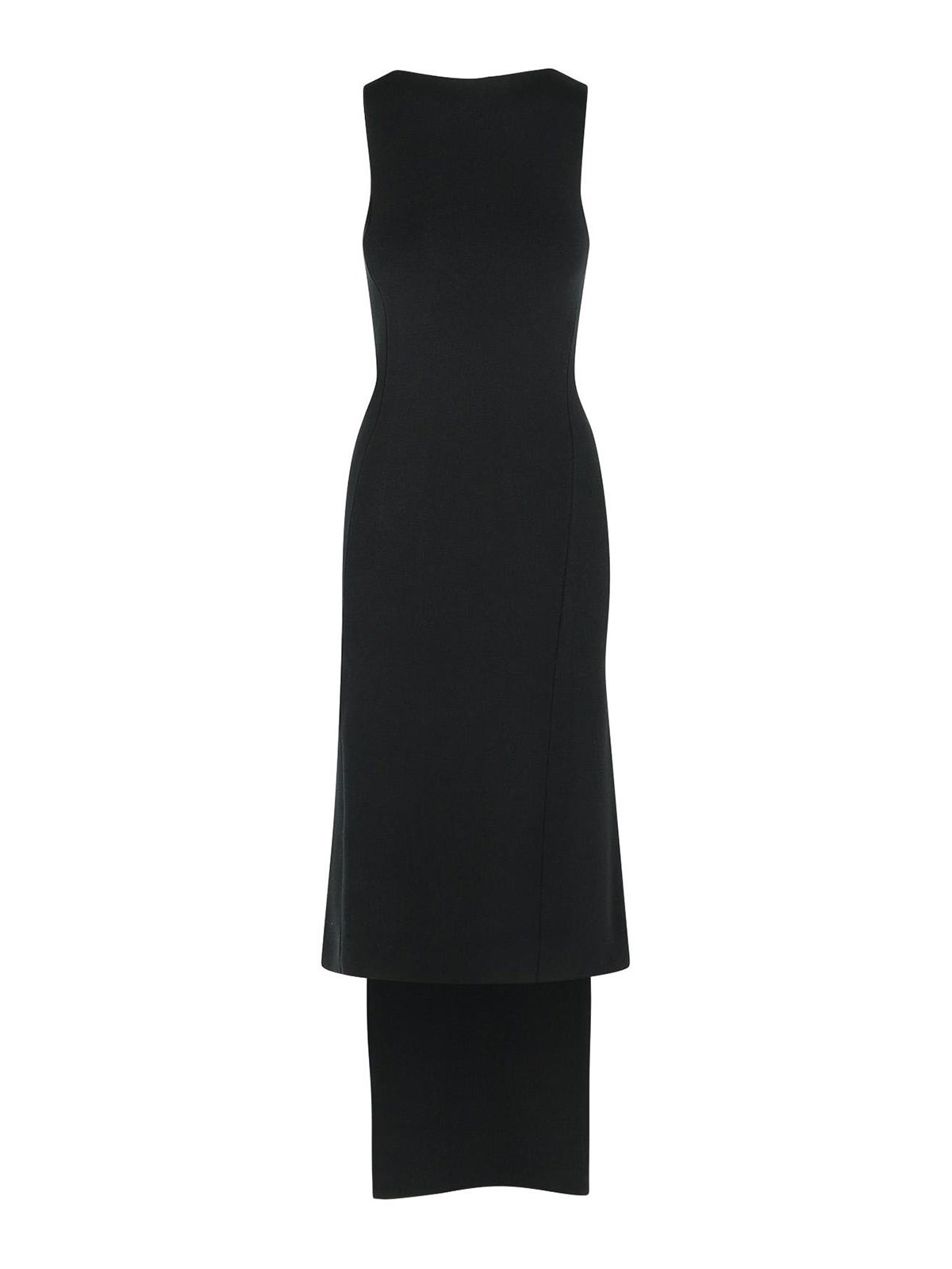 Oblique Dress In Black Viscose Blend