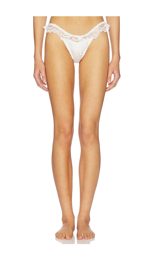 KAT THE LABEL Madeline Thong in Ivory. - M also in L, S