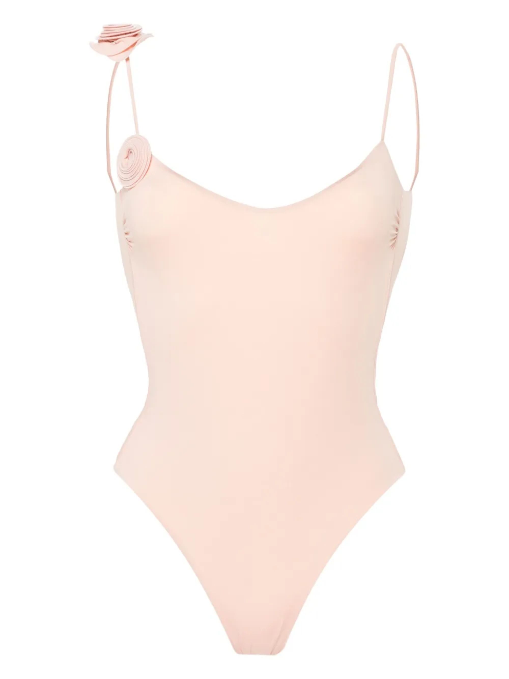 Floral Appliqué One-Piece Swimsuit