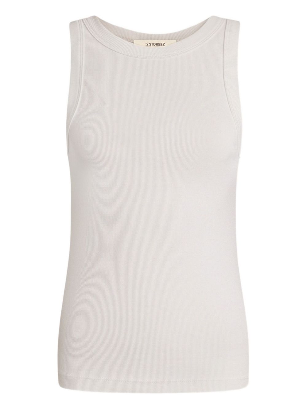 Ribbed tank top - White