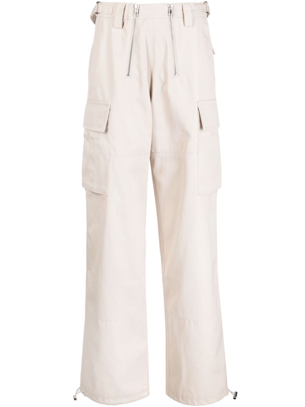 Logo-patch chino trousers - Neutrals