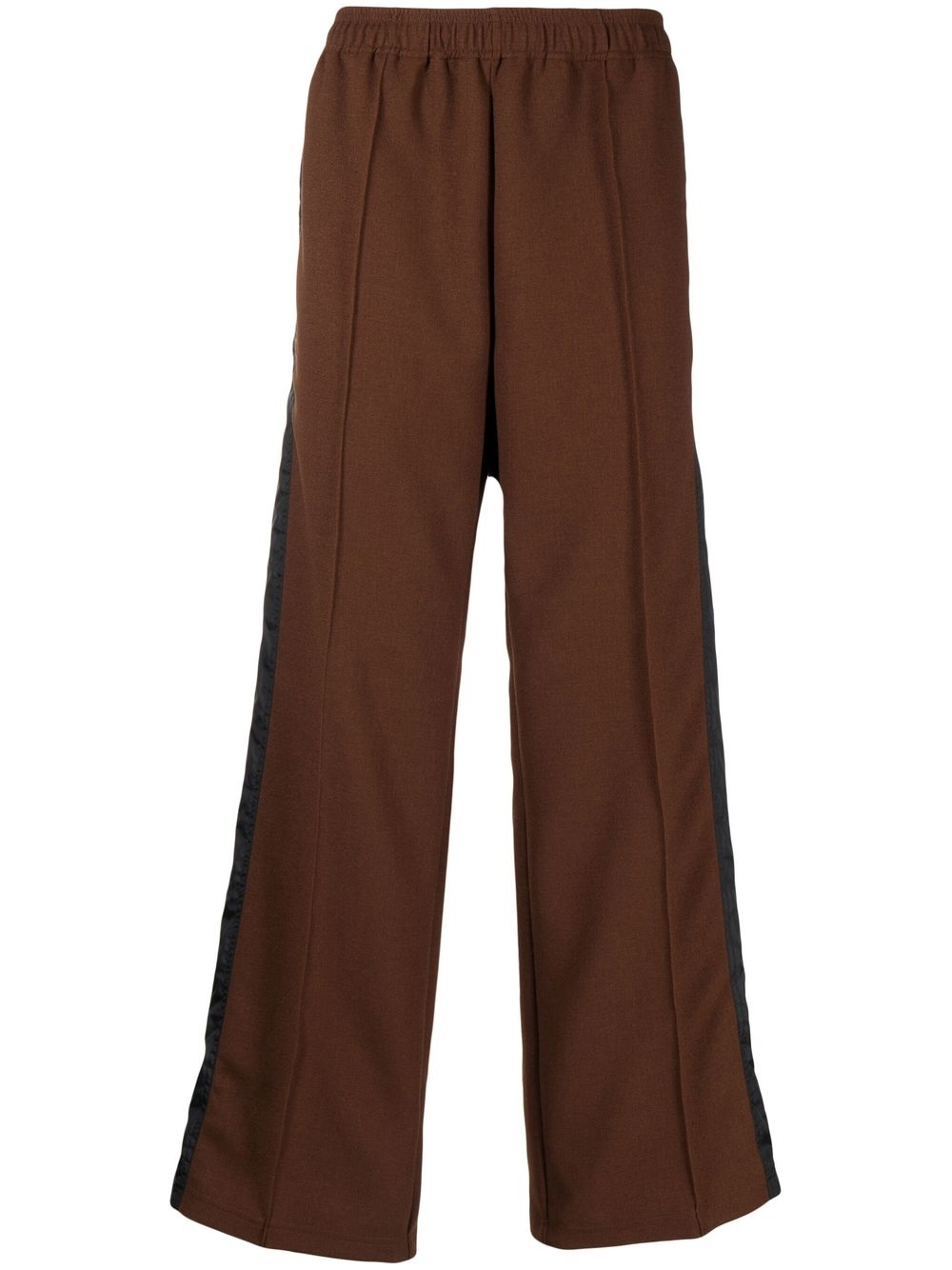 Side-stripe straight-leg trousers