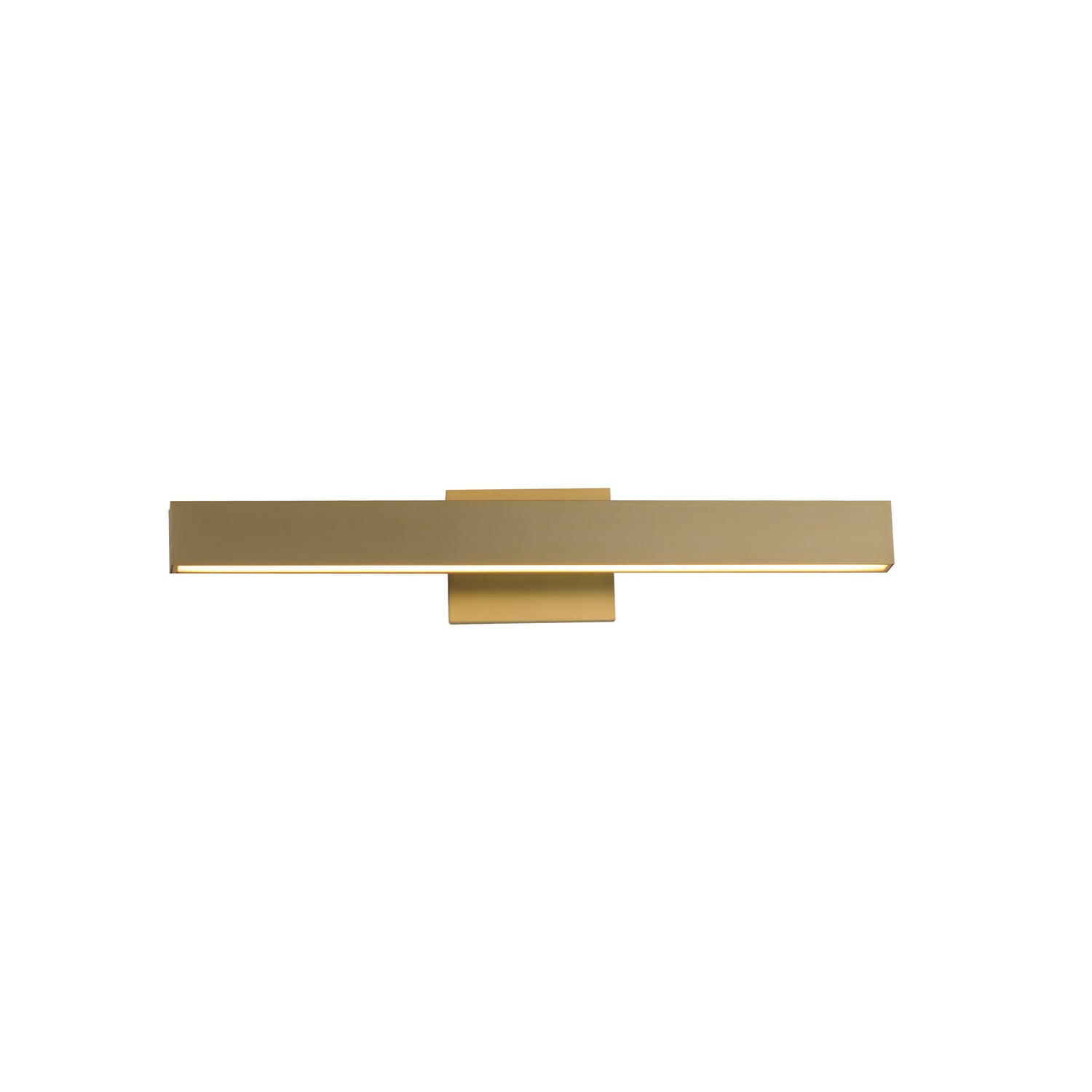 Satin Brass LED Bathroom Vanity Light from the Alumilux Sideline