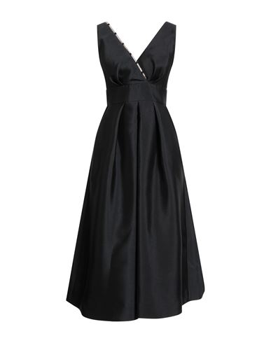 Woman Midi dress Black Size S PES