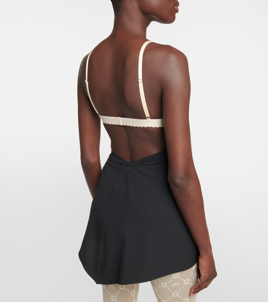 Marine Serre Moonogram mesh bralette