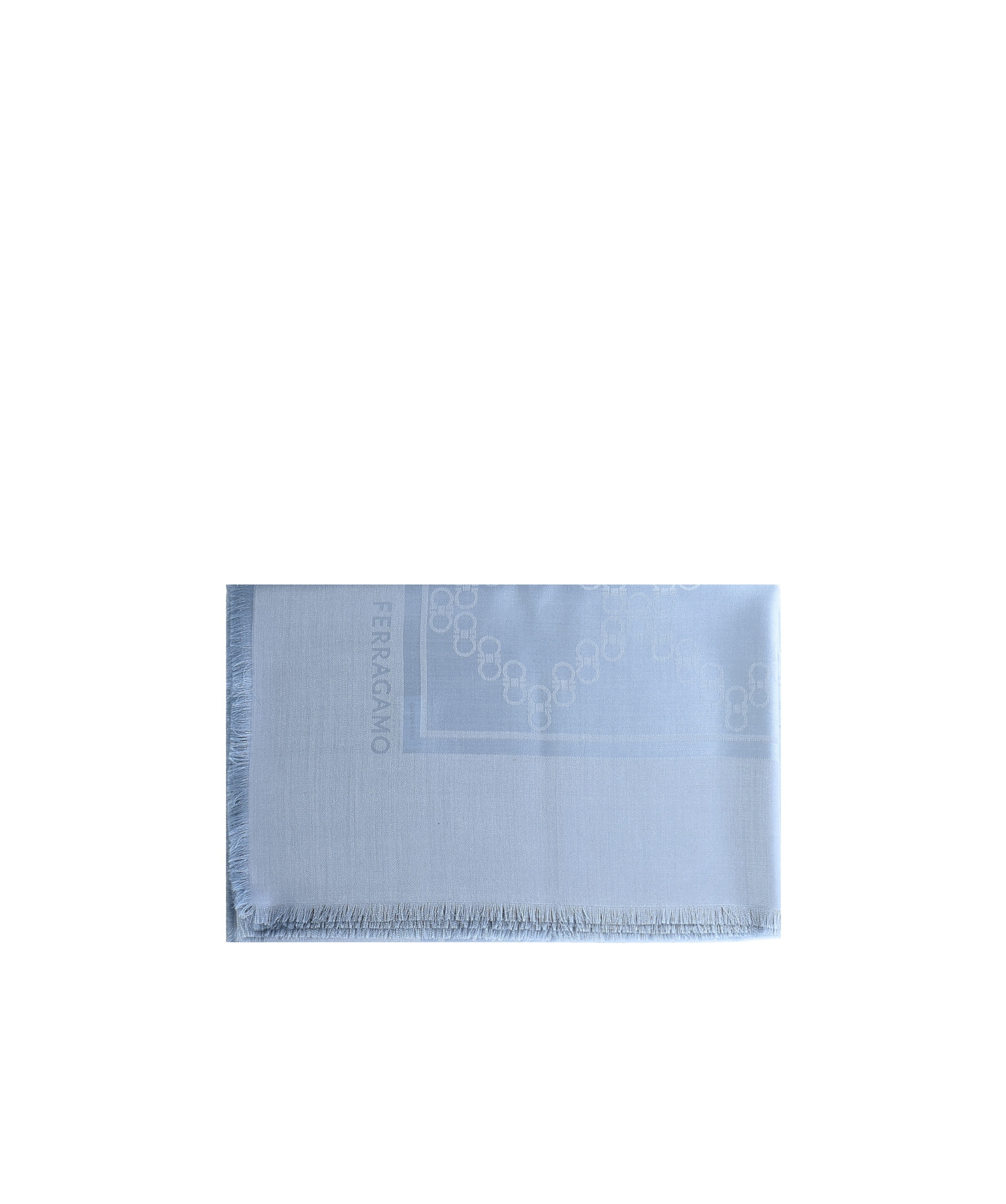 Ferragamo Logo Detail Fringed Scarf