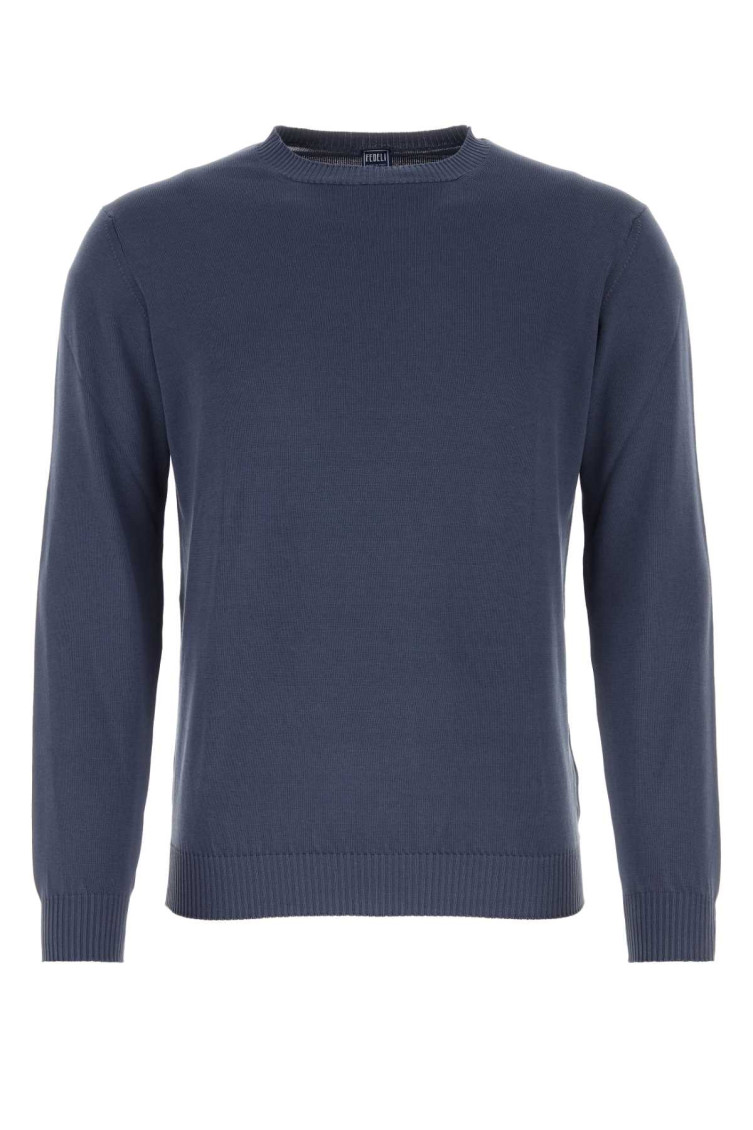 Air Force Blue Cotton Sweater