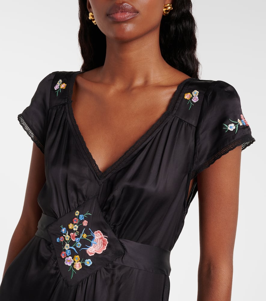 Carey floral satin maxi dress