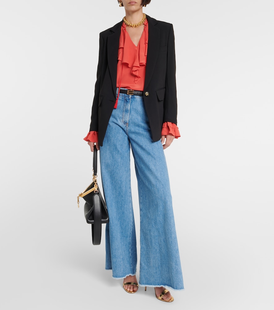 Single-breasted cady blazer