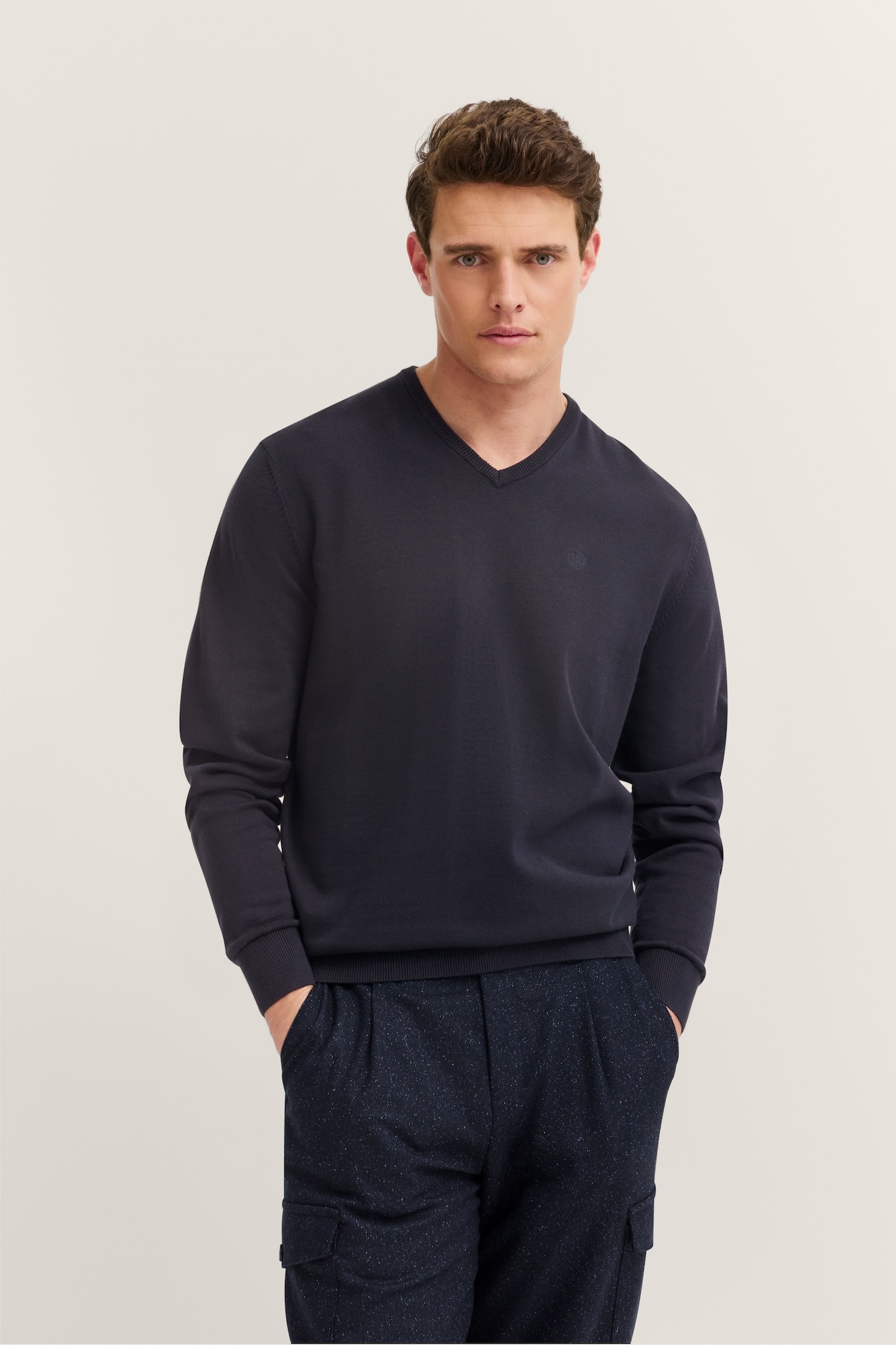 Bugatti Herren Pullover mit komfortablem Schnitt