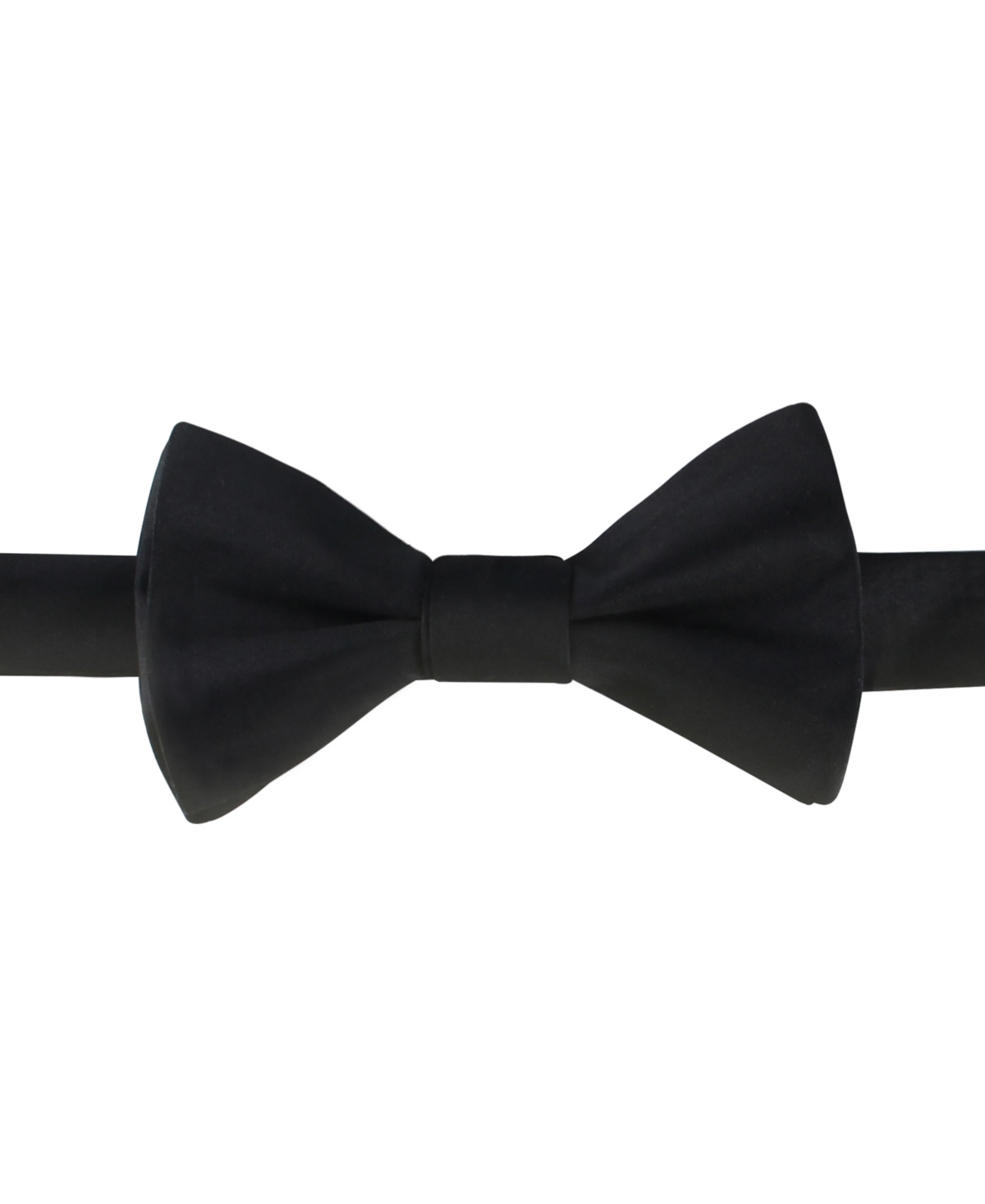 Men's Satin Solid Bow Tie - Black