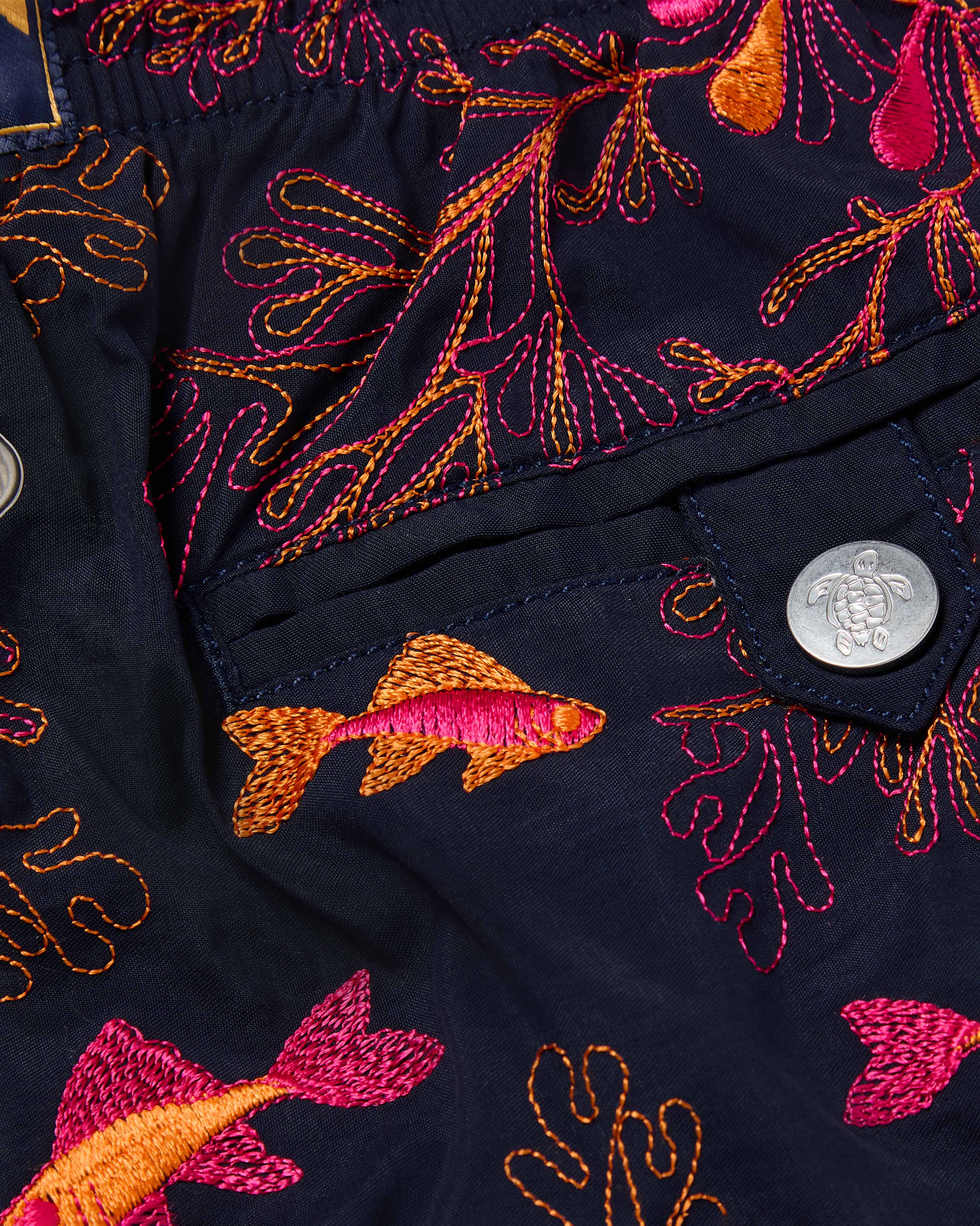Men Embroidered Swim Shorts Coral Mandala - Limited Edition - Swimwear - Mistral - Blue