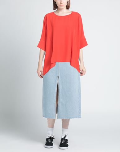 Woman Top Red Size 2 Polyester, Elastane