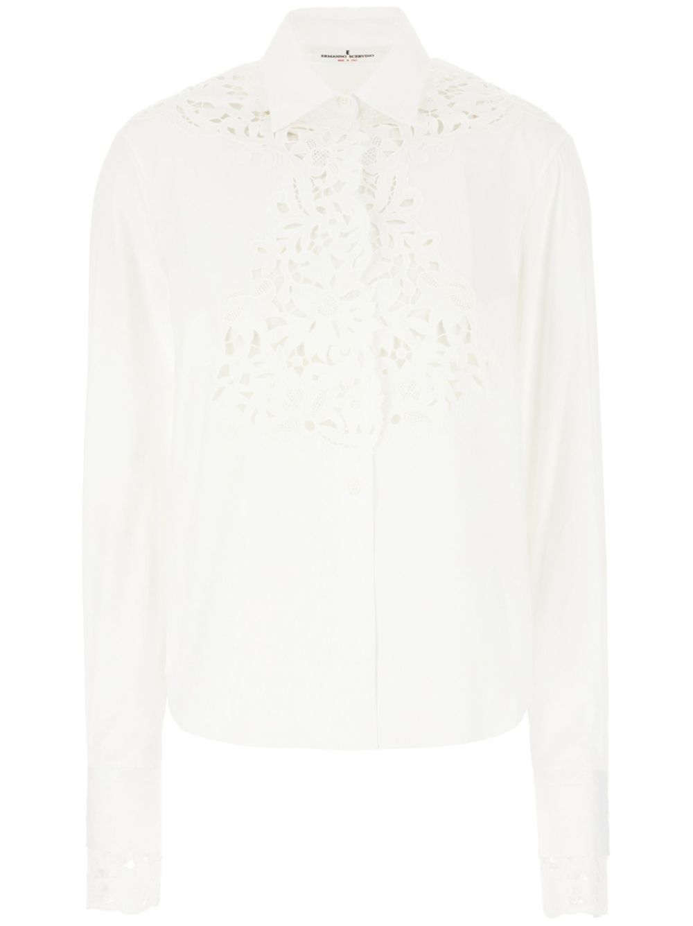 Embroidered cotton shirt - White