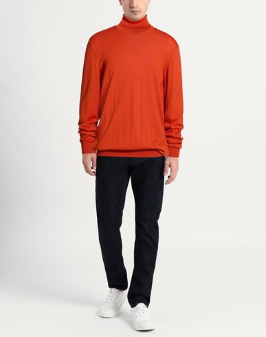 Man Turtleneck Rust Size 46 Wool, Acrylic