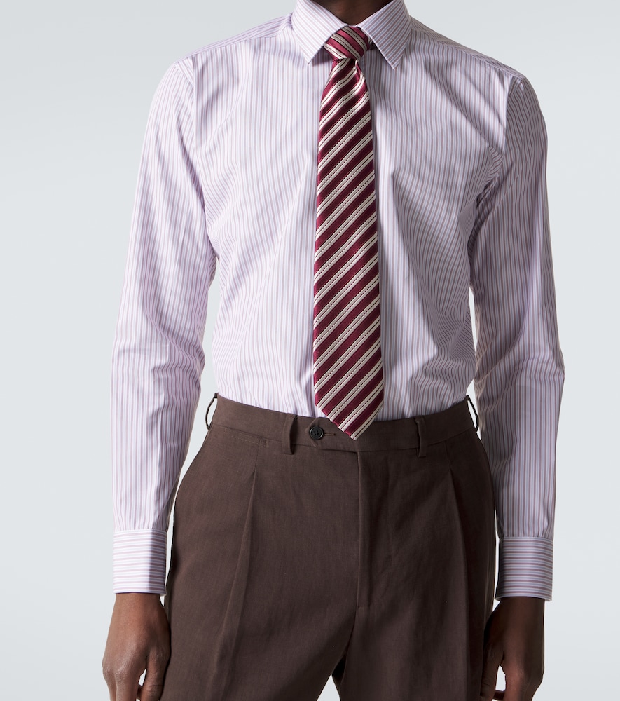 Striped cotton poplin shirt