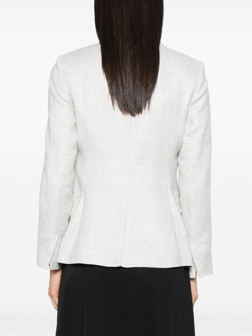 Blazer In Grey Linen