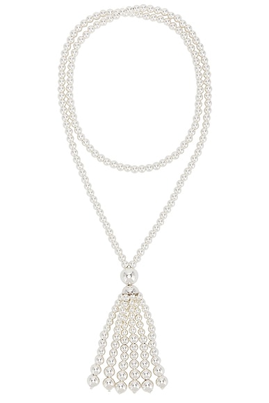 Beaufille Sterling Silver Tassel Necklace in Sterling Silver - Metallic Silver. a