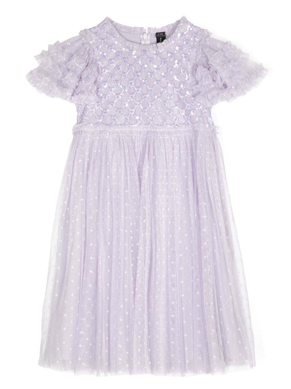 Heart Lattice tulle dress - Purple