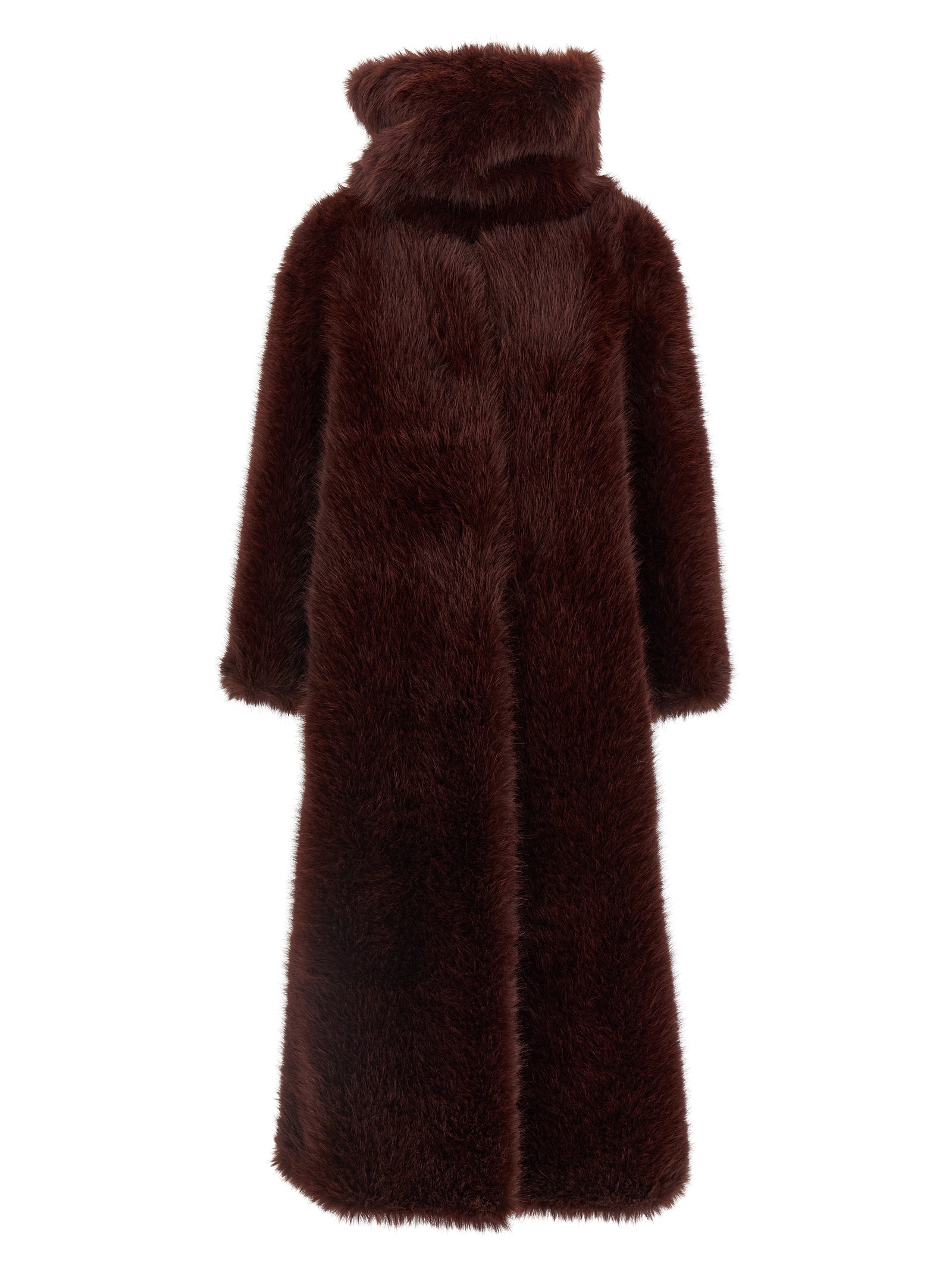 B&B COUTURE Bordeaux Polyester Women's Coat