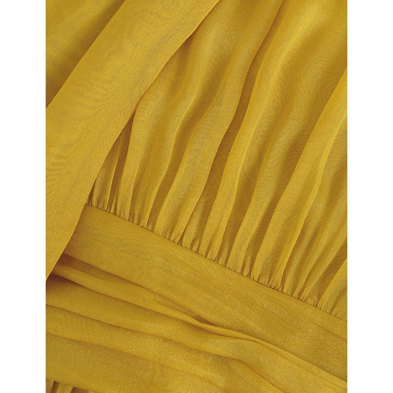 Womens Blaise Tie-Neck Silk Maxi Dress